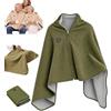 Generic Scialle elettrico riscaldato avvolgente per le donne USB indossabile | Accogliente mantello riscaldato da donna, coperta elettrica indossabile a poncho, con cerniera, senza fili, per casa