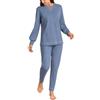 RAGNO Pigiama Donna Lungo Cotone Interlock Caldo Unita DU05N2