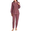 RAGNO Pigiama Donna Lungo Cotone Interlock Caldo Unita DU05N2