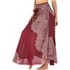 YAOTT 2 in 1 Gonna e Vestito da Donna, Casuale Gonna Lunga Estate Vita Alta Asimmetrica Stampa Floreale Boho Etnico Maxi Gonne da Spiaggia