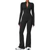 Generico Tuta Intera Donna Yoga Jumpsuit Sportiva Manica Lunga Tuta Intera Sexy Bodysuit Completo Tinta Unica One Piece Palestra Leggings Slims Abbigliamento Moda Elastico Aderente Gym Yoga Workout 2026
