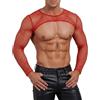 AIEOE Camicia a rete da uomo senza petto Crop Top trasparente Bolero Shrug Spalla Top Sexy Clubwear rete da pesca