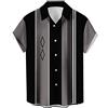 Lzzidou Camicia Hawaiana Vintage Anni '50 Rockabilly a Maniche Corte con Bottoni, da Uomo