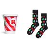 Happy Socks Calzini crew con motivo a caffè per uomo e donna, 36-40 e 41-46