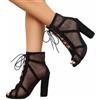 Generico Tacchi Heels Dance Scarpe da Ballo Donna Tacchi Heels Dance Donna Sexy | Scarpe con Tacco Eleganti Heels Dance Shoes Decollete Tacco Alto Punta Aperta con Lacci