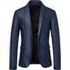 Generico Giacche Sportive Casual Da Uomo, Leggere, In Similpelle, Blazer, Giacche con Un Bottone, Capispalla Da Lavoro, per Il Tempo Libero, Giacche A Vento, Impermeabili Traspiranti, Blu Scuro M