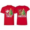 Puzzletee Coppia Magliette Natale Uomo Donna Nomi Personalizzabili Amici Innamorati Lui Lei Christmas 2 Tshirt Natalizia