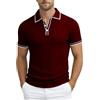 Generic Polo Nera Uomo Polo da Uomo Cotone Estiva a Maniche Corte alla Moda Colorata con Colletto Casual Comoda e Traspirante Poloshirt Tinta Unita Bianco Esercizio
