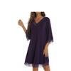Luercher Camicia da notte in pizzo con scollo a V da donna, manica svasata a 3/4 | Abito da notte in modal morbido, camicia da notte corta da loungewear