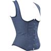 Hengzhifeng Corsetto Sottoseno Donna Steampunk Denim Bustino Corpetto Halloween