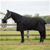 Nqyjm Coperta per cavallo, 165 cm, in poliestere, traspirante e leggera, per allenamento, stalla e trasporto, con copertura per il collo, colore nero