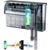 Tararium Filtro Esterno a Cascata per Acquario 150-400L con 1000L/h e UV 5W con Skimmer e Flusso Regolabile con Aspiratore Estendibile per Acqua Dolce e Marina