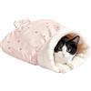 Generico Cuccia Coperta per Gatto Fodera Calda in Peluche, Chiusa e Antiscivolo, | Letto Sacco Nanna Gatto per Gattino Cucciolo Medio Interno Casa Camera da Letto Esterno Color crema