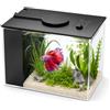 VeftBltrem Set completo per acquario Betta da 3,7 l, in acrilico, con filtro, pompa di illuminazione a LED, per piccoli pesci, gamberetti, piante, ufficio, camera da letto, 20 x 15 x 15 cm