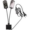 Yuattory 1 Pezzo LED Pianta Acquatica Coltiva la Lampada Acquario Luce X7 Doppia Testa Impermeabile Clip-On Lampada per Acquario Spina Europea