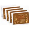 Afie M5-483B - Set di 5 biglietti auguri per il buon anno, champagne, fortuna, successo, felicità, salute, oro dorato, rame, 13,5 x 8,5 cm + 5 buste bianche 14 x 9 cm, 5 simpatici su carta di alta qualità