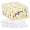 Afie M5-483A - Set di 5 biglietti auguri per il buon anno, champagne, fortuna, successo, felicità, salute, oro dorato, argento, 13,5 x 8,5 cm + 5 buste bianche 14 x 9 cm, 5 simpatici su carta di alta