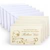 Afie M5-484B - Set di 5 biglietti auguri per il felice anno nuovo con fiocchi di neve e voluti, in oro lucido, 13,5 x 8,5 cm + 5 buste bianche 14 x 9 cm, 5 simpatici su carta di alta qualità