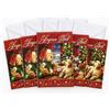 AFIE M5-411 - Set di 5 biglietti natalizi per cani Golden Retriever Labrador e orsacchiotto, 13,5 x 8,5 cm + 5 buste bianche 14 x 9 cm, 2 modelli assortiti o 5 simpatici, auguri di fine anno per