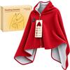 Generic Scialle elettrico riscaldato Wrap per le donne USB indossabile coperta | Mantella riscaldata da donna, coperta elettrica indossabile a poncho, con cerniera, senza fili, per casa, ufficio e viaggi