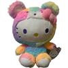 Sanrio Rainbow Sherbet Hello Kitty peluche 11,5 pollici orecchie da orso nuovo