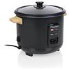 Bestron Cuociriso 1 L, 400 W, Coperchio Trasparente, Nero Opaco | Fino a 5 Tazze di Riso, Mantenimento Calore, Protezione a Secco, ARC010BW