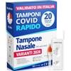 Polonord Adeste ADESTE | 20 Tamponi COVID 19 Rapido 2026 | Test Nasali Nuove Varianti | Test Covid 2026 | Accuratezza >97% | Risultato in 15 minuti | Dai 2 anni | Senza prescrizione | Kit pratico per autotest