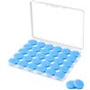 Reaorktic 30 Pezzi Tappi Orecchie Silicone, Tappi Orecchie Dormire | 1,5 x 1,5 x 0,8 cm Riutilizzabili Inserti Auricolari in Silicone per Dormire Nuoto Concerti Apprendimento
