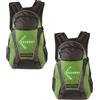 Qosneoun 18L Cycle Bike Backpack LED Turn Signal Light Reflective Bag Pack for Safety During Night-Time Cycling, Running, and Camping (Green+Green,18L)