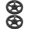 DIYEAH 2 Pezzi Ruota Trolley per Bici Pieghevole 60mm, Alluminio nero | Diametro 60mm, Struttura a Stella a Cinque Punte, per Interfacce Forcella Anteriore Pieghevoli, Uso Quotidiano