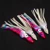 Kivivaka 10 gonne luminose a forma di calamaro da 5/6/10 cm, per esche in morbido PVC, esche da pesca in acqua salata, attrezzatura da pesca rosa e bianca