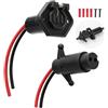 NINMORTH Per Minn per motore Kota Trolling, 12 V, 10 AWG, impermeabile, per collegamento rapido, set di cavi per barche, spina da incasso per barche, colore nero