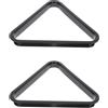 BESTOMZ 2 pezzi Triangolo Porta Biglie da Biliardo in Plastica Nero 31x31x3cm | Leggero, Bordi Arrotondati Rinforzati, Superficie Liscia, per Tavoli da Bar e Sala Giochi