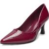 MISSCAI Décolleté Donna Effetto Vernice Punta Affusolata Tacco Svasato 6,5 cm | Scarpe eleganti donna per cerimonia e ufficio, pelle sintetica lucida