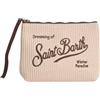 Saint Barth MC2 POCHETTE UNISEX ALINE IN MAGLIA TRICOT PANNA