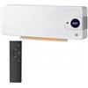 HOMCOM Termoventilatore Ceramico da Parete 2000W WiFi Controllo App, Bianco | Stufa Elettrica Ceramica 3 Modalità con Ventilatore, Termostato, Timer, Rilevazione Finestra Aperta, Telecomando