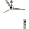 CREATE / WIND STEEL/Ventilatore da soffitto argento / 40W, silenzioso, 6 velocità, ampio flusso d'aria, Ø132 cm, programmabile, funzione estate-inverno, luce LED a 3 temperature