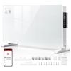 TRIUMPHKEY Termoconvettore elettrico silenzioso & eco, stufa elettrica 2000W | App & Touch, 2in1 parete/pavimento, LED-Display, 6 modalità, programma settimanale, Timer, finestra aperta, blocco bambini