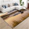 Generic Tappeto Salotto 140 x 200 cm Tappeto Lavabile Riflessione Acqua Alce | Morbido tappeto antiscivolo per camera da letto, a pelo corto, per cucina, sala da pranzo, lavanderia