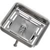 CYRENT Filtro per lavello da cucina in acciaio inox, quadrato, 79 mm, antiruggine, con guarnizione in gomma, tappo di scarico pulito per impianti idraulici