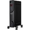 Camry CR7812 Riscaldatore ad olio 7 Alette 1500W display LED Telecomando 3 Livelli di Potenza 600W 900W 1500W Timer