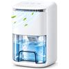 Eamplests Deumidificatore Casa Portatile 1000 ml, Piccolo Deumidificatore Silenzioso ed Efficiente LED Colorato, Timer, Spegnimento Automatico per Camera Armadio Bagno
