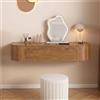 SEIFE Postazione Trucco Sospesa con Cassetti Scrittoio da Parete Salvaspazio | Tavolo da Trucco Sospeso Moderno Salvaspazio Mobile Trucco da Parete Scrittoio Sospeso Camera(Oak,80cm/31.4in)