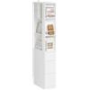SoBuy Libreria Verticale Stretta Salvaspazio con Cassetti 28x50x170 cm | Scaffale Salvaspazio Angolare in Legno con Vetrina Espositiva, Libreria per Casa e Ufficio, Bianco, STR15-W