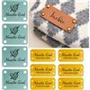 ART LUNIC Etichette In Pelle Fatte A Mano Personalizzate Con Amore, Etichette Con Nome Personalizzate Con Rivetti For Vestiti, Adatte For Sciarpe Cappelli Guanti, Regali For Uncinettieri 2,5 X 0,52 Pollici