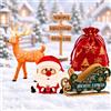 COUOCRE Gnomo - Set completo di accessori natalizi con gnomo e renna, slitta Express, Babbo Natale, sacchetto regalo, segnalibri, per porta gnomo in miniatura