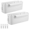 Ezyvix 2 Pezzi Porta Oggetti da Appendere, Comodino Sospeso in Plastica per Letti a Castello con 2 Ganci Rimovibili, Cestini Portaoggetti Contenitore Multi Tavolo per Ufficio, Scuola, Casa, Dormitorio
