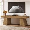 Tribesigns Supporto TV da 160 cm, supporto TV per console | TV da 55/60/65/75 pollici, centro di intrattenimento fattoria, doppio piedistallo geometrico, per soggiorno