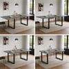 Lcoho Tavolo da pranzo allungabile con 3 lunghezze, 140/180/220 x 80 cm, adatto per 6-10 persone, forma dritta, gambe in metallo, stile semplice, tavolo per sala da pranzo, cucina, grigio
