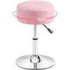 HOOBRO Sgabello da Trucco, Sgabello Imbottito per Toeletta con Base in Metallo, per Bar, Camera da Letto, Cucina, Studio, Soggiorno, Rosa EPK60BY01